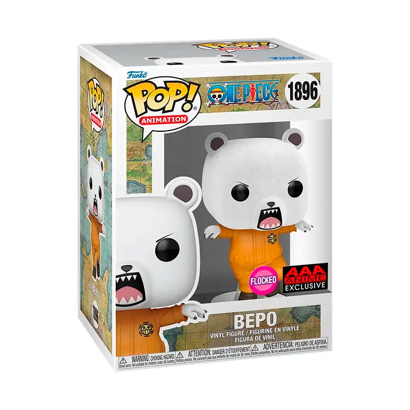 One Piece - Bepo Bear Flocked Funko Pop! AAA Anime Exclusive