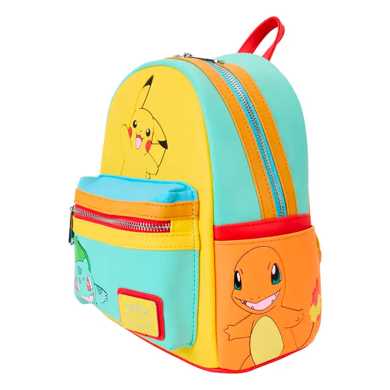 Pokémon Color Block Starters Mini Backpack Loungefly
