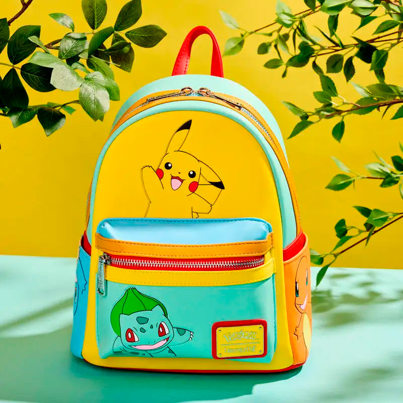 Pokémon Color Block Starters Mini Backpack Loungefly