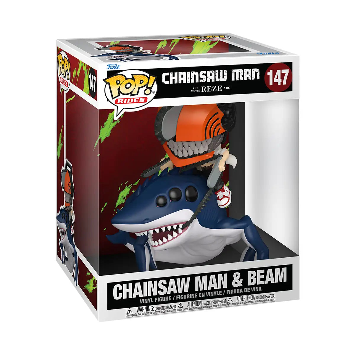 Funko Pop! Ride Deluxe Chainsaw Man & Beam – Chainsaw Man #147