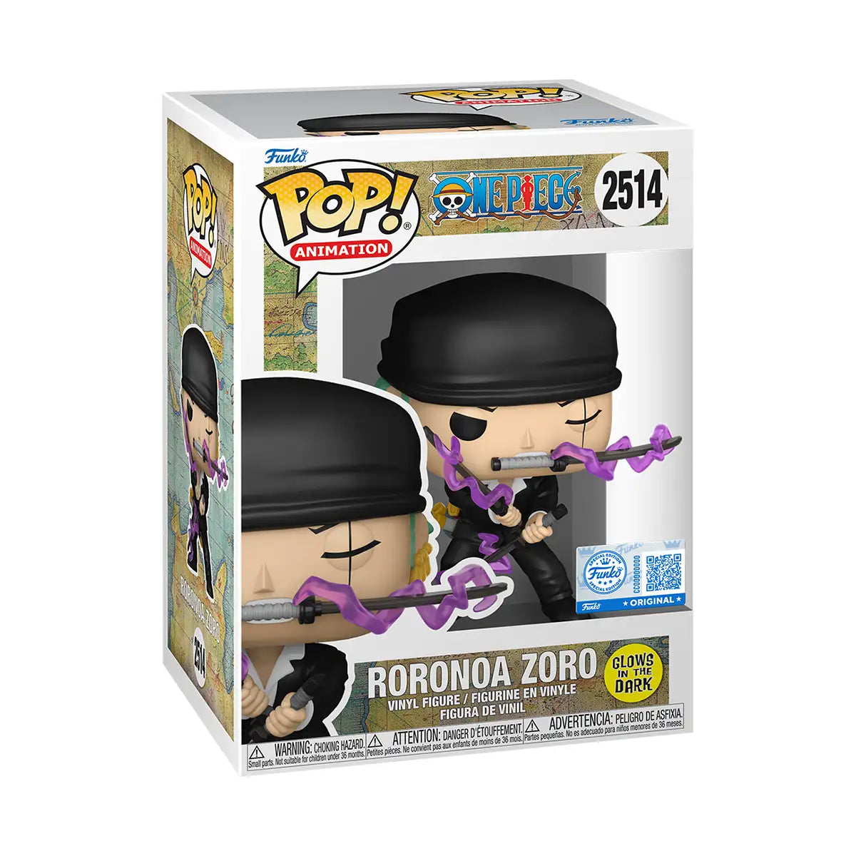 Funko Pop! Roronoa Zoro Dressrosa Arc (Glow Exclusive) – One Piece #2514
