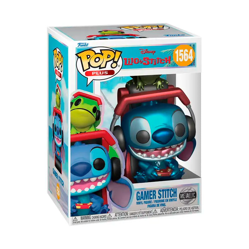 Lilo & Stitch - Gamer Stitch Metallic Funko Pop! Plus