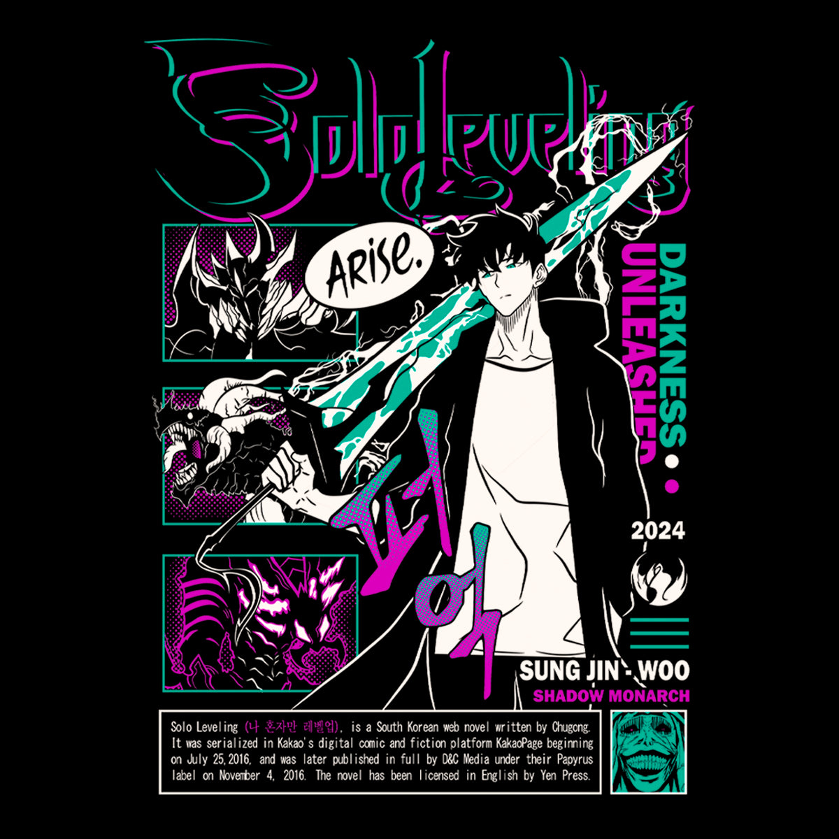 T-Shirt Sung Jinwoo Shadow Monarch – Solo Leveling