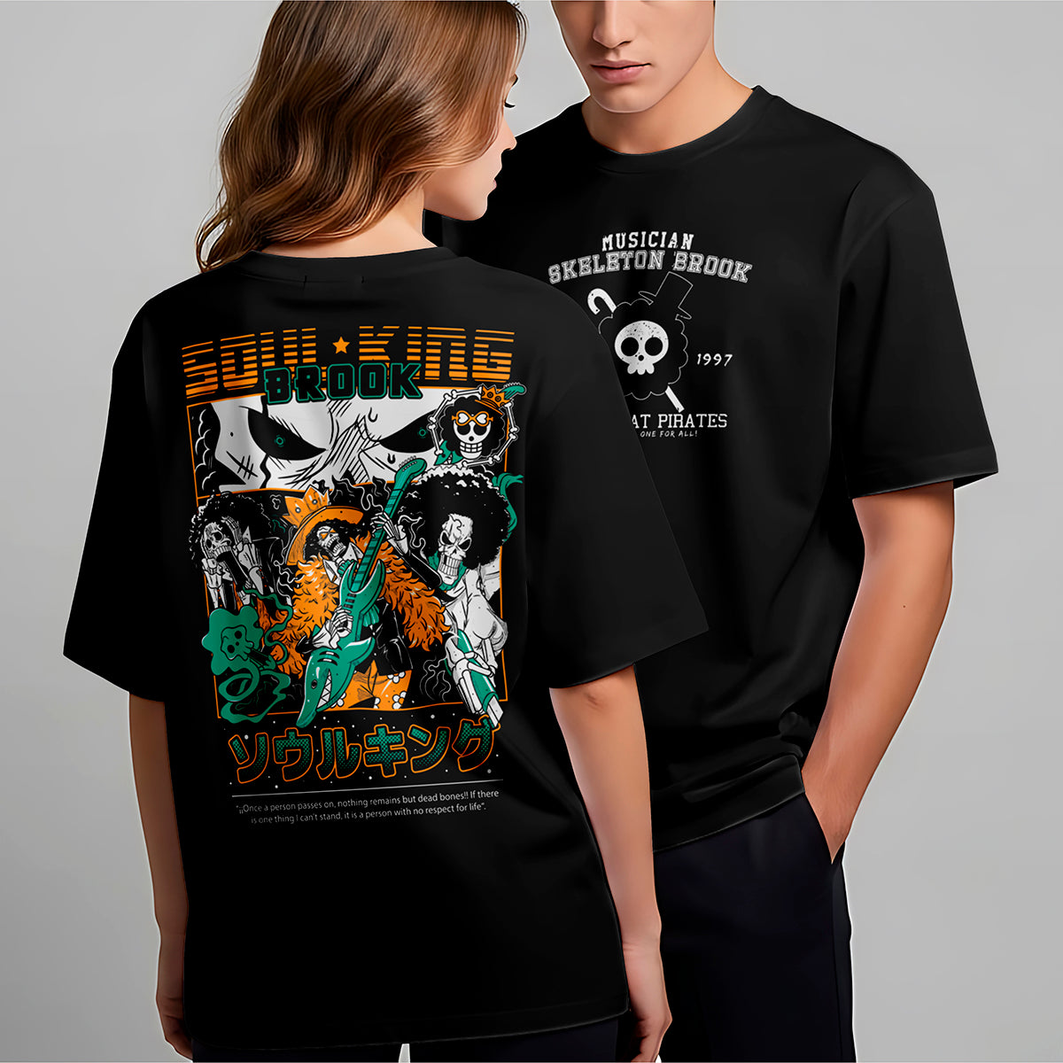 T-Shirt Brook Soul King Anthem Negro - Algodón Panamá