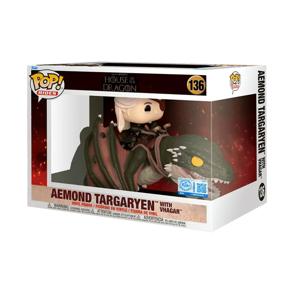 Funko Pop! Rides Deluxe Aemond Targaryen with Vhagar – House of the Dragon