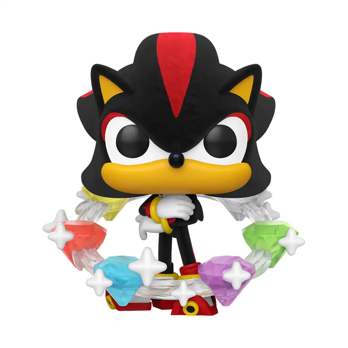 Funko Pop! Shadow with Emeralds (Exclusive, Flocked) – Sonic The Hedgehog #1300