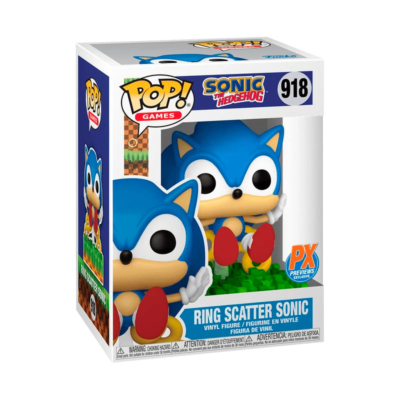 Sonic the Hedgehog - Ring Scatter Sonic Funko Pop! #918 Previews Exclusive